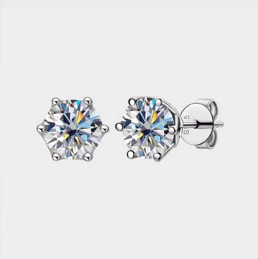 Moissanite Stud Earrings